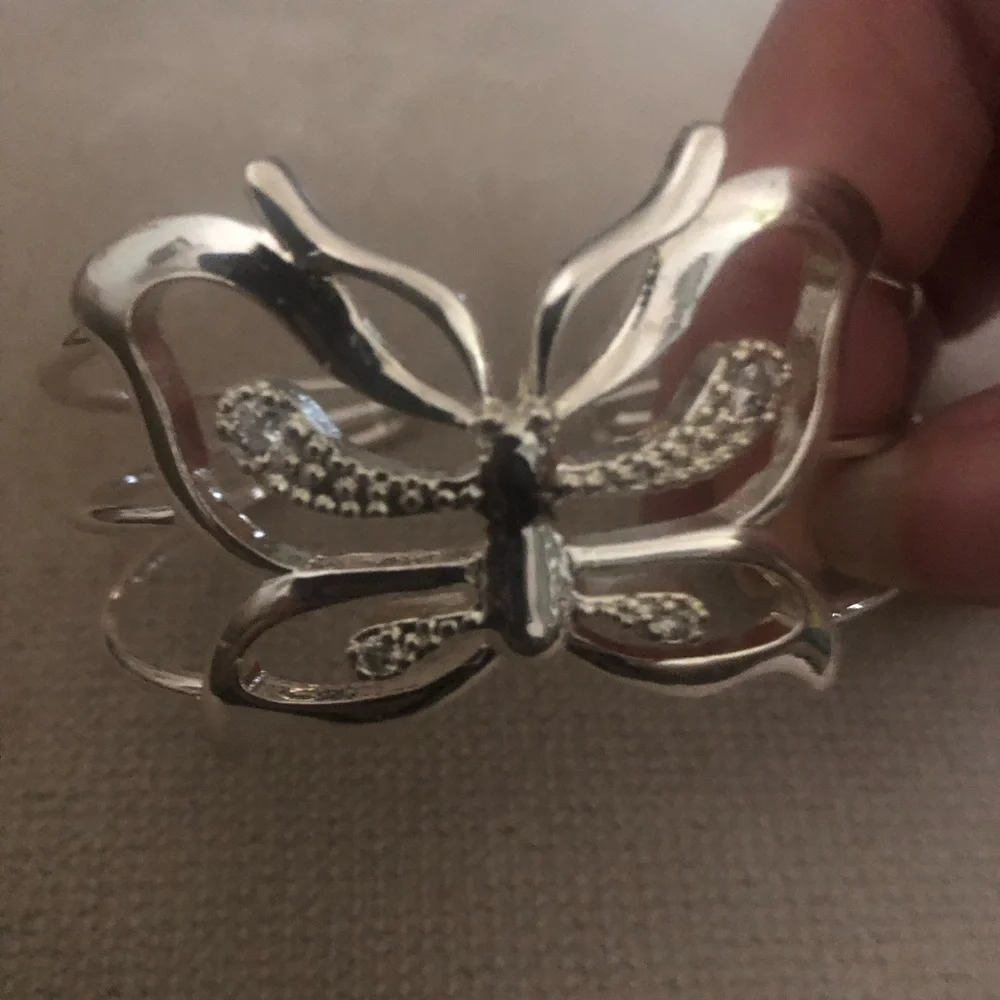 Silver Butterfly Cuff Bracelet -120A $50 or $45 w/offer